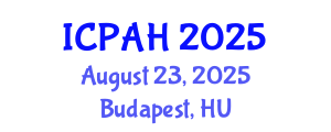 International Conference on Physical Activity and Health (ICPAH) August 23, 2025 - Budapest, Hungary