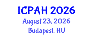 International Conference on Physical Activity and Health (ICPAH) August 23, 2026 - Budapest, Hungary