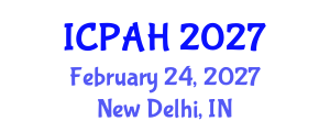 International Conference on Physical Activity and Health (ICPAH) February 24, 2027 - New Delhi, India International Conference on Physical Activity and Health (ICPAH) February 24, 2027 - New Delhi, India