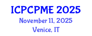 International Conference on Physical Coastal Processes, Management and Engineering (ICPCPME) November 11, 2025 - Venice, Italy