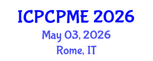 International Conference on Physical Coastal Processes, Management and Engineering (ICPCPME) May 03, 2026 - Rome, Italy