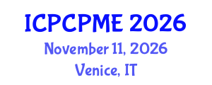 International Conference on Physical Coastal Processes, Management and Engineering (ICPCPME) November 11, 2026 - Venice, Italy