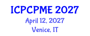 International Conference on Physical Coastal Processes, Management and Engineering (ICPCPME) April 12, 2027 - Venice, Italy International Conference on Physical Coastal Processes, Management and Engineering (ICPCPME) April 12, 2027 - Venice, Italy