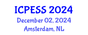 International Conference on Physical Education and Sport Science (ICPESS) December 02, 2024 - Amsterdam, Netherlands