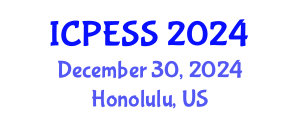 International Conference on Physical Education and Sport Science (ICPESS) December 30, 2024 - Honolulu, United States
