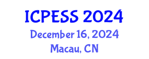 International Conference on Physical Education and Sport Science (ICPESS) December 16, 2024 - Macau, China