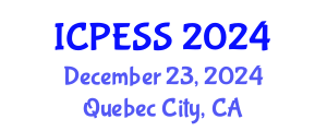 International Conference on Physical Education and Sport Science (ICPESS) December 23, 2024 - Quebec City, Canada