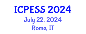 International Conference on Physical Education and Sport Science (ICPESS) July 22, 2024 - Rome, Italy