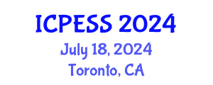 International Conference on Physical Education and Sport Science (ICPESS) July 18, 2024 - Toronto, Canada