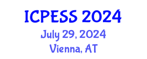 International Conference on Physical Education and Sport Science (ICPESS) July 29, 2024 - Vienna, Austria