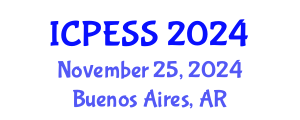 International Conference on Physical Education and Sport Science (ICPESS) November 25, 2024 - Buenos Aires, Argentina