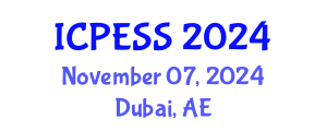 International Conference on Physical Education and Sport Science (ICPESS) November 07, 2024 - Dubai, United Arab Emirates