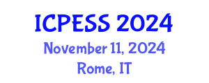 International Conference on Physical Education and Sport Science (ICPESS) November 11, 2024 - Rome, Italy