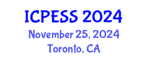 International Conference on Physical Education and Sport Science (ICPESS) November 25, 2024 - Toronto, Canada