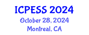 International Conference on Physical Education and Sport Science (ICPESS) October 28, 2024 - Montreal, Canada