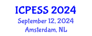 International Conference on Physical Education and Sport Science (ICPESS) September 12, 2024 - Amsterdam, Netherlands