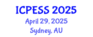 International Conference on Physical Education and Sport Science (ICPESS) April 29, 2025 - Sydney, Australia