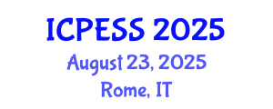 International Conference on Physical Education and Sport Science (ICPESS) August 23, 2025 - Rome, Italy