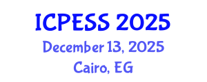 International Conference on Physical Education and Sport Science (ICPESS) December 13, 2025 - Cairo, Egypt