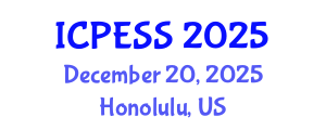 International Conference on Physical Education and Sport Science (ICPESS) December 20, 2025 - Honolulu, United States