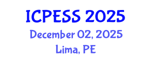 International Conference on Physical Education and Sport Science (ICPESS) December 02, 2025 - Lima, Peru