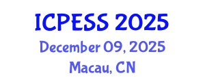 International Conference on Physical Education and Sport Science (ICPESS) December 09, 2025 - Macau, China