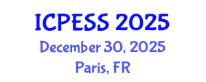 International Conference on Physical Education and Sport Science (ICPESS) December 30, 2025 - Paris, France