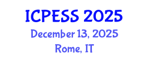 International Conference on Physical Education and Sport Science (ICPESS) December 13, 2025 - Rome, Italy
