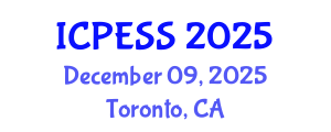 International Conference on Physical Education and Sport Science (ICPESS) December 09, 2025 - Toronto, Canada