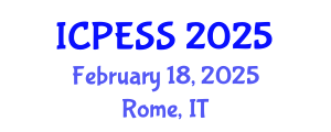 International Conference on Physical Education and Sport Science (ICPESS) February 18, 2025 - Rome, Italy