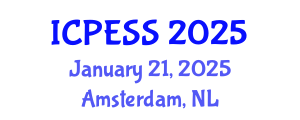 International Conference on Physical Education and Sport Science (ICPESS) January 21, 2025 - Amsterdam, Netherlands