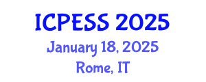 International Conference on Physical Education and Sport Science (ICPESS) January 18, 2025 - Rome, Italy