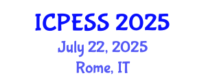International Conference on Physical Education and Sport Science (ICPESS) July 22, 2025 - Rome, Italy