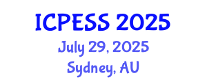 International Conference on Physical Education and Sport Science (ICPESS) July 29, 2025 - Sydney, Australia