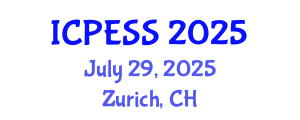 International Conference on Physical Education and Sport Science (ICPESS) July 29, 2025 - Zurich, Switzerland
