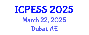 International Conference on Physical Education and Sport Science (ICPESS) March 22, 2025 - Dubai, United Arab Emirates