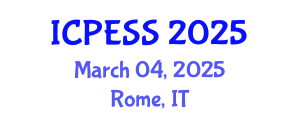 International Conference on Physical Education and Sport Science (ICPESS) March 04, 2025 - Rome, Italy