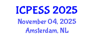 International Conference on Physical Education and Sport Science (ICPESS) November 04, 2025 - Amsterdam, Netherlands