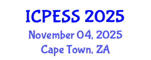 International Conference on Physical Education and Sport Science (ICPESS) November 04, 2025 - Cape Town, South Africa
