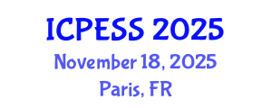 International Conference on Physical Education and Sport Science (ICPESS) November 18, 2025 - Paris, France