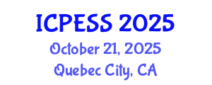 International Conference on Physical Education and Sport Science (ICPESS) October 21, 2025 - Quebec City, Canada