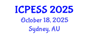 International Conference on Physical Education and Sport Science (ICPESS) October 18, 2025 - Sydney, Australia
