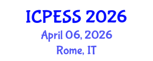 International Conference on Physical Education and Sport Science (ICPESS) April 06, 2026 - Rome, Italy International Conference on Physical Education and Sport Science (ICPESS) April 06, 2026 - Rome, Italy