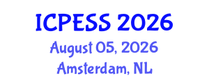 International Conference on Physical Education and Sport Science (ICPESS) August 05, 2026 - Amsterdam, Netherlands International Conference on Physical Education and Sport Science (ICPESS) August 05, 2026 - Amsterdam, Netherlands
