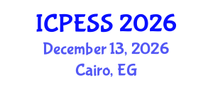 International Conference on Physical Education and Sport Science (ICPESS) December 13, 2026 - Cairo, Egypt International Conference on Physical Education and Sport Science (ICPESS) December 13, 2026 - Cairo, Egypt