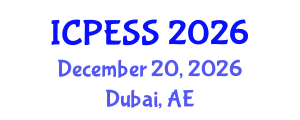 International Conference on Physical Education and Sport Science (ICPESS) December 20, 2026 - Dubai, United Arab Emirates International Conference on Physical Education and Sport Science (ICPESS) December 20, 2026 - Dubai, United Arab Emirates