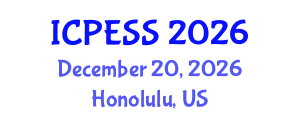 International Conference on Physical Education and Sport Science (ICPESS) December 20, 2026 - Honolulu, United States