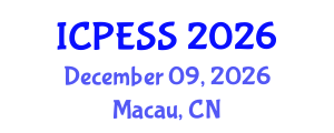 International Conference on Physical Education and Sport Science (ICPESS) December 09, 2026 - Macau, China