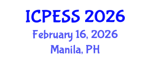International Conference on Physical Education and Sport Science (ICPESS) February 16, 2026 - Manila, Philippines International Conference on Physical Education and Sport Science (ICPESS) February 16, 2026 - Manila, Philippines