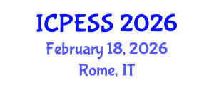 International Conference on Physical Education and Sport Science (ICPESS) February 18, 2026 - Rome, Italy